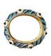 Vintage Marcel Boucher White & Blue Enamel Gold-plated Geometric Bangle Bracelet