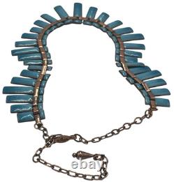 Vintage Matisse Renoir Blue Enamel Copper Necklace Bracelet Earrings Jewelry Lot