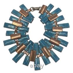 Vintage Matisse Renoir Blue Enamel Copper Necklace Bracelet Earrings Jewelry Lot Vintage Matisse Renoir Blue Enamel Copper Necklace Bracelet Earrings Jewelry Lot