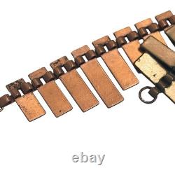 Vintage Matisse Renoir Blue Enamel Copper Necklace Bracelet Earrings Jewelry Lot