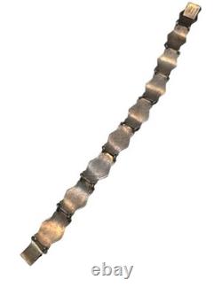 Vintage Norway Sterling Silver 925 Bernard Meldahl Blue Enamel Bracelet