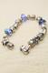 Vintage Pandora Bracelet With Charms Sterling Silver 925 Authentic Blue Enamel