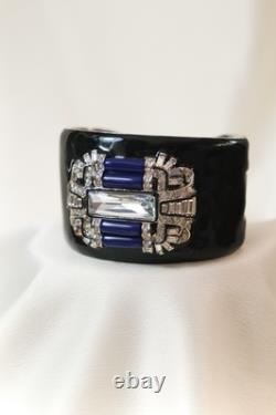Vintage Rare KJL Kenneth Jay Lane Enamel Cuff Bracelet