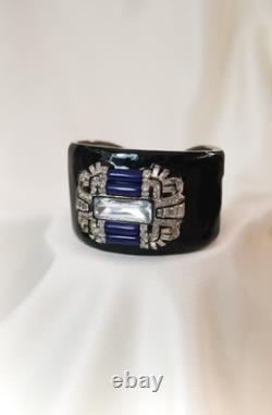 Vintage Rare KJL Kenneth Jay Lane Enamel Cuff Bracelet