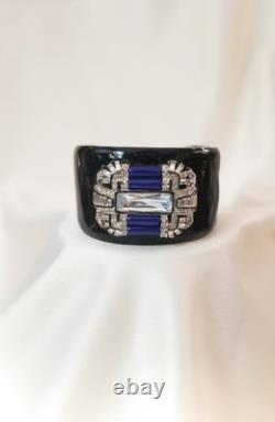Vintage Rare KJL Kenneth Jay Lane Enamel Cuff Bracelet