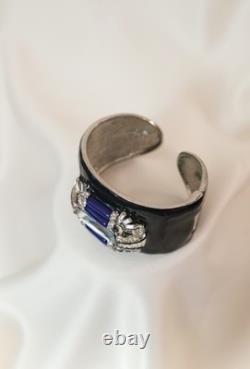 Vintage Rare KJL Kenneth Jay Lane Enamel Cuff Bracelet