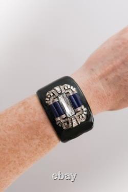 Vintage Rare KJL Kenneth Jay Lane Enamel Cuff Bracelet