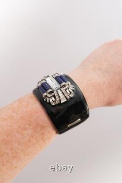 Vintage Rare KJL Kenneth Jay Lane Enamel Cuff Bracelet