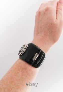 Vintage Rare KJL Kenneth Jay Lane Enamel Cuff Bracelet