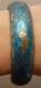 Vintage Siam Sterling Silver Blue Enamel Lady Dancer Bracelet Size Average