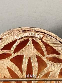 Vintage Signed MARVELLA Blue & Green Enamel Bracelet, Brooch & Earring Set
