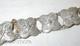 Vintage Signed Norway Norse Rose Ice Blue Enamel Panel Bracelet 925s Sterling