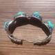 Vintage Silver Women's Jewelry Filigree Bracelet Natural Turquoise Enamel 50 Gr