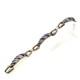 Vintage Sterling Signed 925 Italian Rare Twisted Blue Enamel Link Bracelet 7 1/2