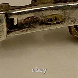 Vintage Sterling Signed 925 Italian Rare Twisted Blue Enamel Link Bracelet 7 1/2