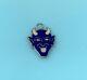 Vintage Sterling Silver Blue Enamel Devil Duke Charm For Bracelet 1.5g