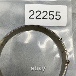 Vintage Sterling Silver Bracelet Cornflower Blue Enamel Niello Dancer Siam 7.5