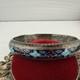 Vintage Sterling Silver Enamel Cloisonn&eacute; Floral Bangle Bracelet 3 Id 36g. 925