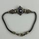 Vintage Sterling Silver Greek Bracelet Made In Greece Enamel Medallion