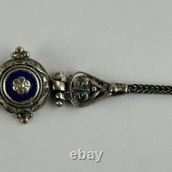 Vintage Sterling Silver Greek Bracelet Made in Greece Enamel Medallion