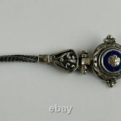 Vintage Sterling Silver Greek Bracelet Made in Greece Enamel Medallion