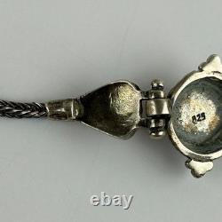 Vintage Sterling Silver Greek Bracelet Made in Greece Enamel Medallion