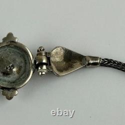 Vintage Sterling Silver Greek Bracelet Made in Greece Enamel Medallion