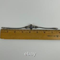Vintage Sterling Silver Greek Bracelet Made in Greece Enamel Medallion