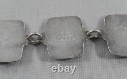Vintage Sterling Silver Meka Denmark Blue Enamel Tortola Bracelet 925 J2955
