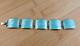 Vintage Thune Norway Sterling Silver Aqua Blue Enamel Viking Ship Bracelet #110