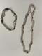 Vintage Turkish Sterling Silver Silver Blue Enamel 4 Strand Necklace & Bracelet