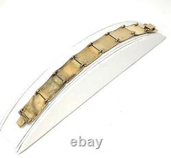 Vintage Unusual Sterling & Guilloche Enameled Bracelet Signed BW