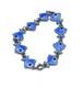 Vintage Volmer Bahner Sterling Silver Blue Enamel Fish Link Bracelet A9