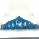 Vintage Siam Silver Cuff Bengle Bracelet With Blue Enamel Original Box