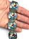 Vintage Sterling 925s Enamel Abstract Bracelet Norway Modernist Oystein Balle Mc