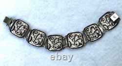 Vintage sterling 925S enamel abstract bracelet Norway modernist Oystein Balle MC