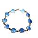 Volmer Bahner Denmark Sterling Silver Blue Enamel Heart Bracelet Collectible