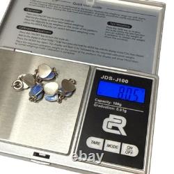 Volmer Bahner Denmark Sterling Silver Blue Enamel Heart Bracelet Collectible