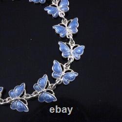 Volmer Bahner. Sterling Silver'Butterfly' Bracelet with blue enamel
