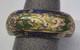 Vtg Raised Cloisonne Textured Champleve Multi-color Enamel Bangle Bracelet Blue