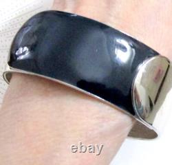 Vtg Runway Set Napier Silver/navy Blue Enamel Necklace Earrings Monet Bracelet