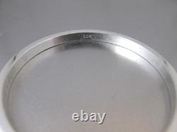 Vtg. Solid Sterling Silver 925 Teal Blue Enamel Bangle Bracelet 31.92 Grams
