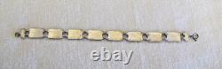 Vtg Swedish 3 Crowns Blue Enamel Sterling Silver Bracelet 8