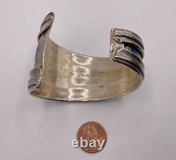 WONDERFUL estate BRIGHT ENAMEL designer WYATT wide STERLING silver CUFF bracelet