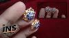 White And Blue Enamel Color Jewellery Ear Jewellery Sada Kamal