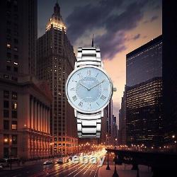 Wolfpoint Watches Heritage- Chicago Blue Horween Leather Strap/ Steel Bracelet
