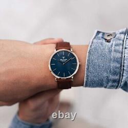 Wolfpoint Watches Heritage Navy Blue Horween Leather Strap