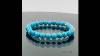 Zivom Evil Eye Natural Blue Turquoise Crystal Beads Enamel Copper Unisex Bracelet